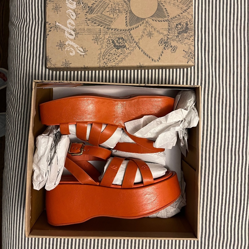 Free People Hazel Flatform Sandals - Size 8.5